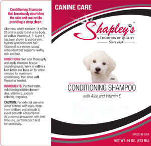 Shapleys Canine Care Conditioning Shampoo LABEL
